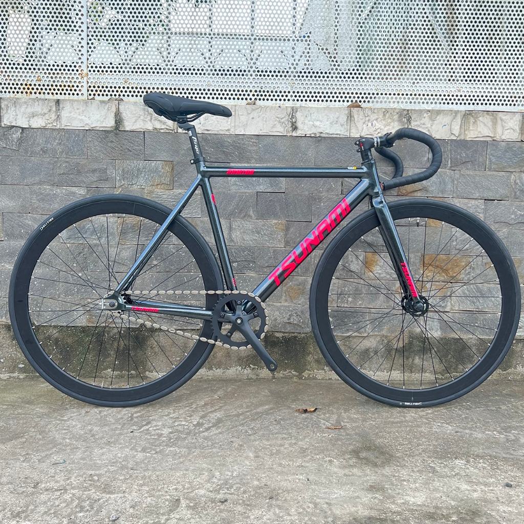 Xe đạp fixed gear TSUNAMI SNM100 cơ bản bánh 4cm