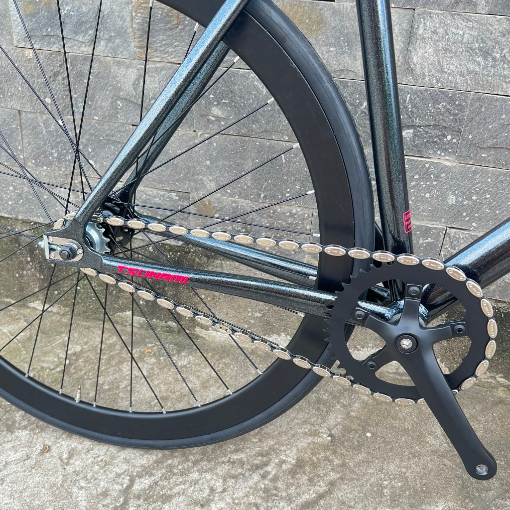 Xe đạp fixed gear TSUNAMI SNM100 cơ bản bánh 4cm