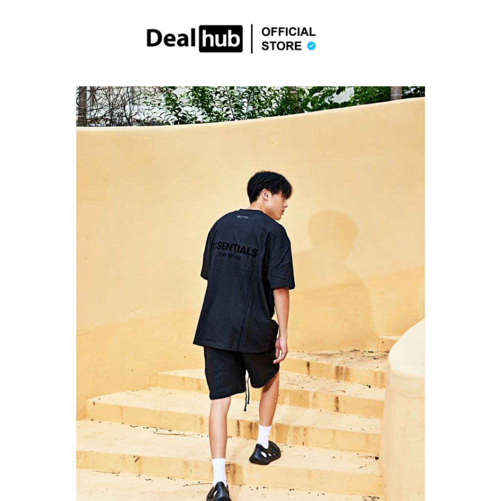 Áo Thun Cổ Tròn Cotton & Short Nỉ Bông Cao Cấp E.ssential F.ear Of G.od SS22