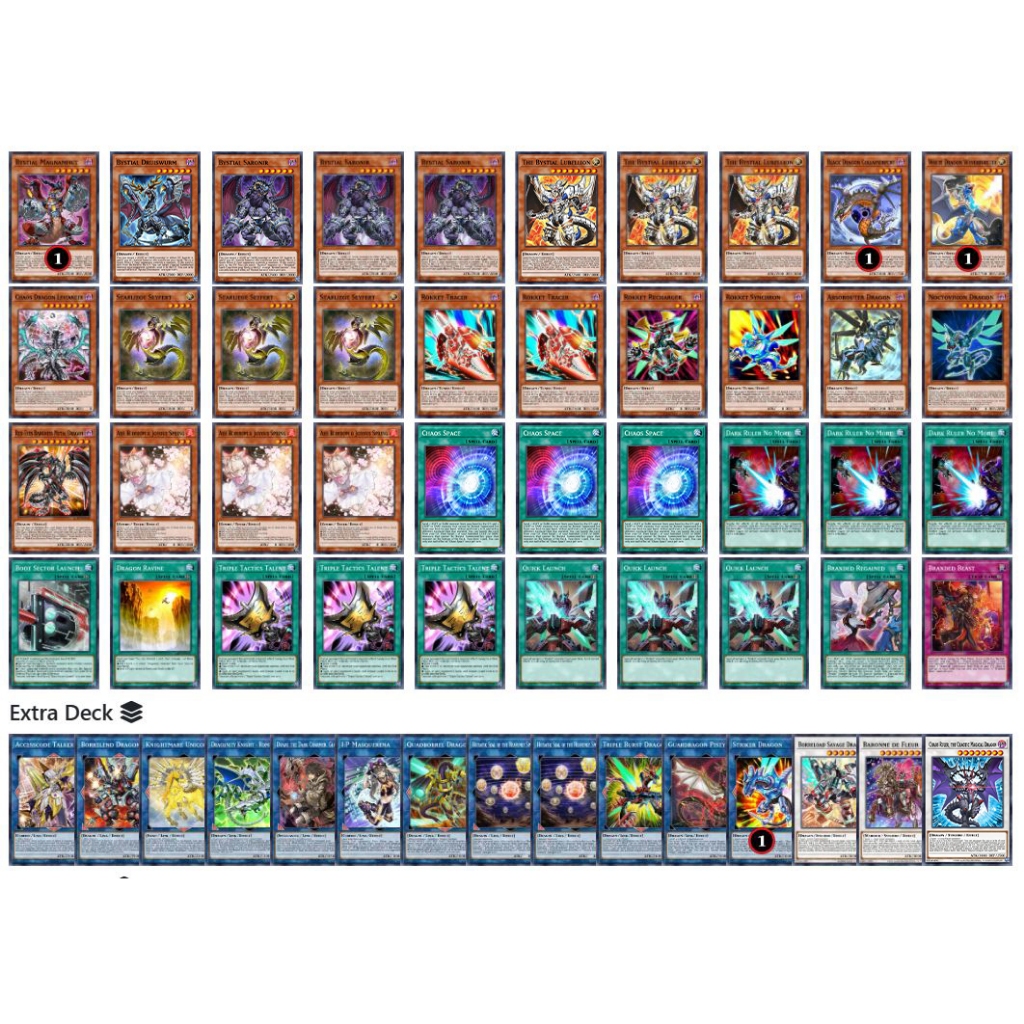 Bài YuGiOh - Bộ 54 lá bài Dragon Link-Bystial Deck - Card Game VN Giá Rẻ