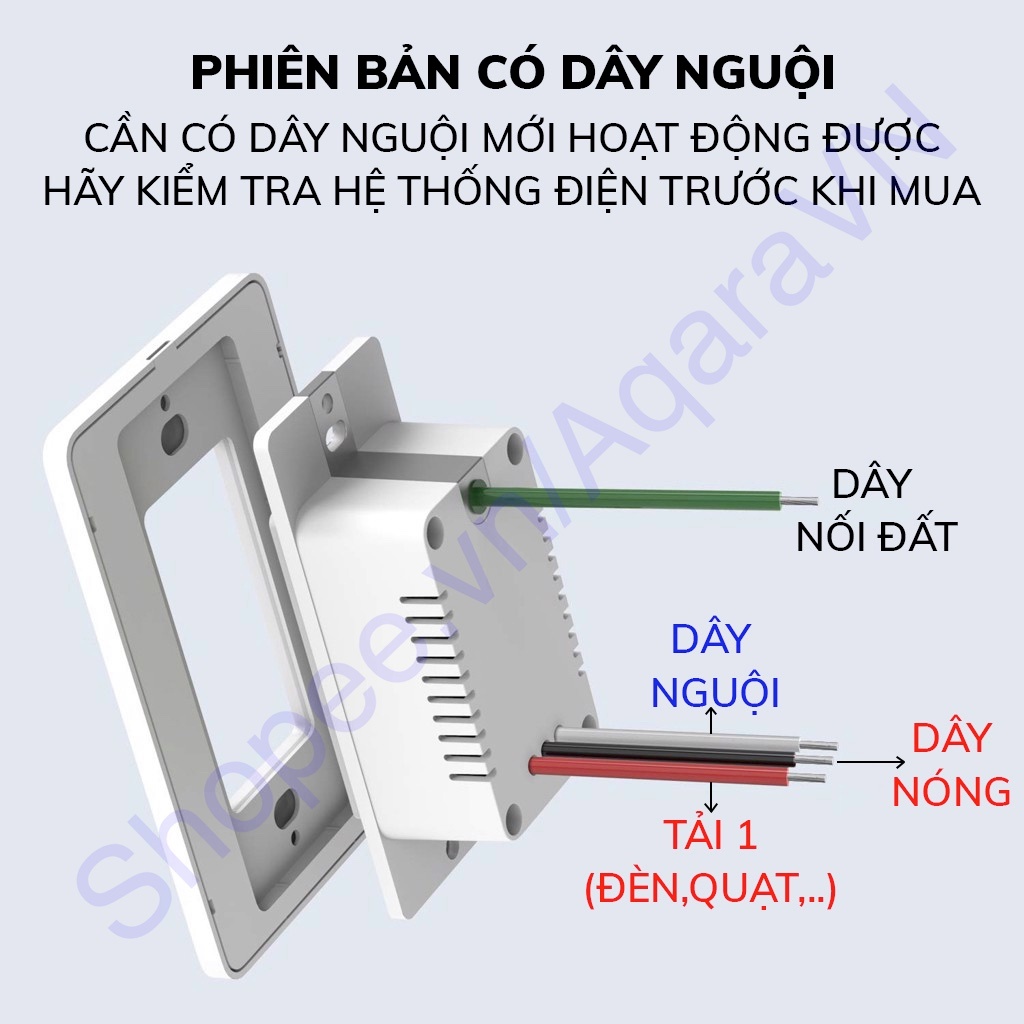 Công tắc thông minh Aqara Q1 Smart Wall Switch chuẩn Mỹ - Hub is required - Hàng Chính Hãng BH 12 Tháng