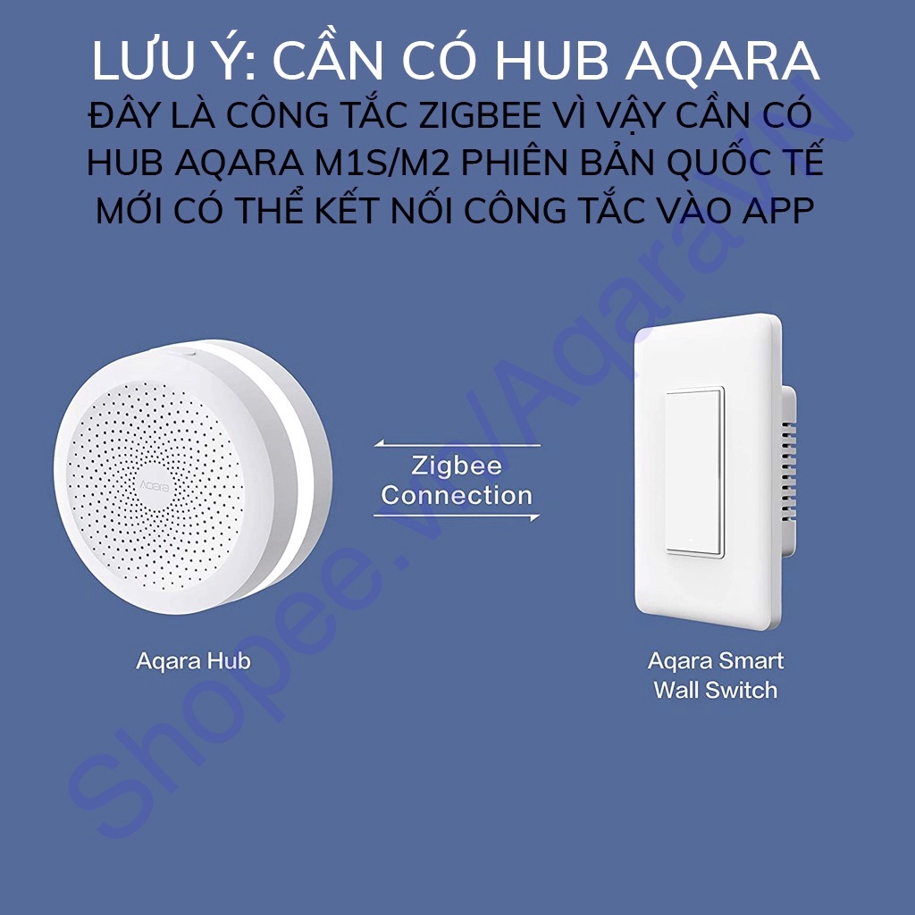 Công tắc thông minh Aqara Q1 Smart Wall Switch chuẩn Mỹ - Hub is required - Hàng Chính Hãng BH 12 Tháng