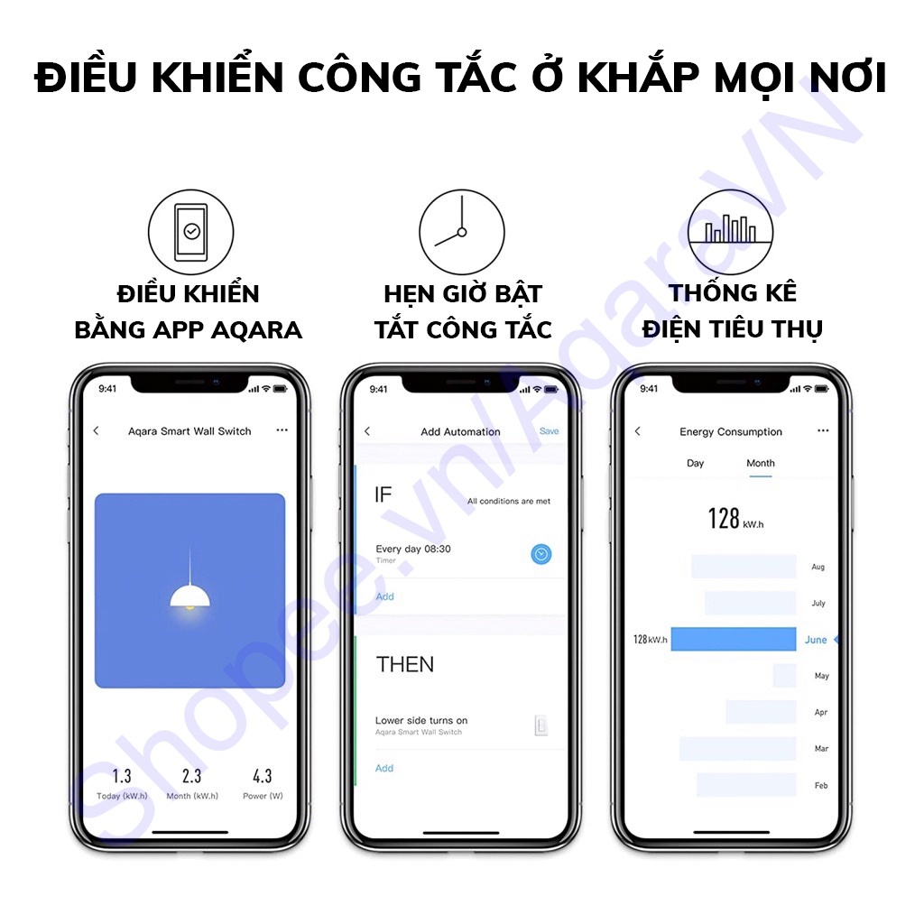 Công tắc thông minh Aqara Q1 Smart Wall Switch chuẩn Mỹ - Hub is required - Hàng Chính Hãng BH 12 Tháng