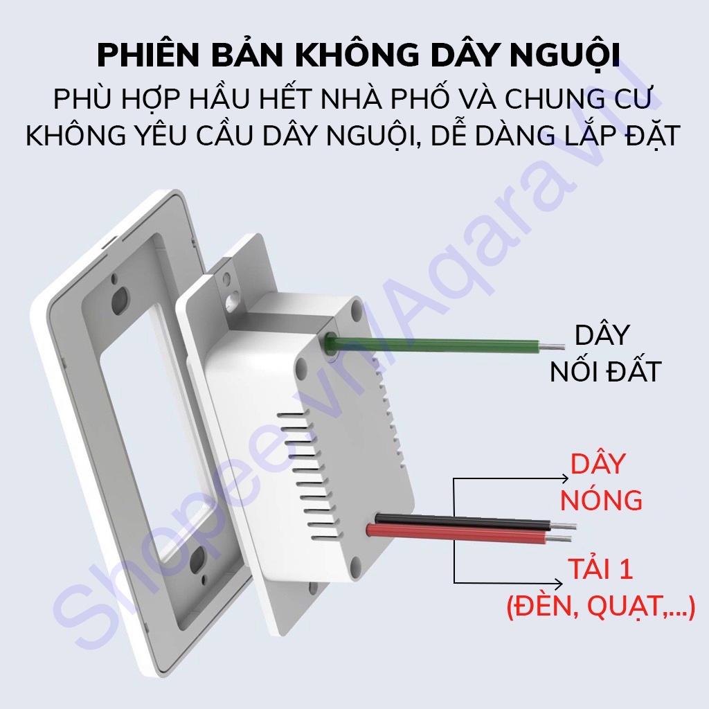 Công tắc thông minh Aqara Q1 Smart Wall Switch chuẩn Mỹ - Hub is required - Hàng Chính Hãng BH 12 Tháng