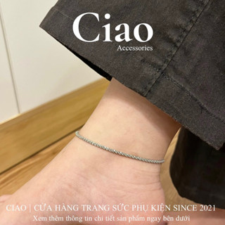 [HOẢ TỐC 1H] Vòng chân/ Lắc chân titan không gỉ thiết kế hoạ tiêt đơn giản Mikka Ciao