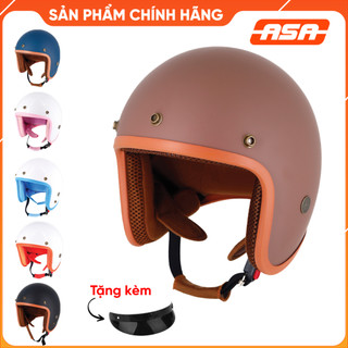 Mũ bảo hiểm 3/4 Classic lót màu - mũ 3/4 nam nữ freesize chính hãng - Bảo Hành 24 Tháng
