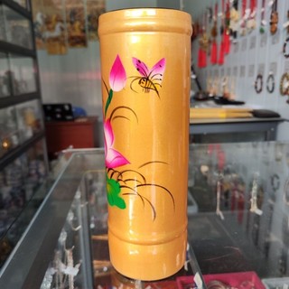 Ống Đựng Nhang Bằng Gỗ Vẽ Hoa Sen(Nhiều mẫu)