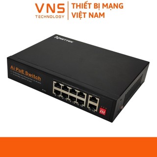 Bộ chia mạng switch poe 4 và 8 cổng poe rj45 nguồn 110-240v ac hỗ trợ watchdog ai và công tắc chọn vlan