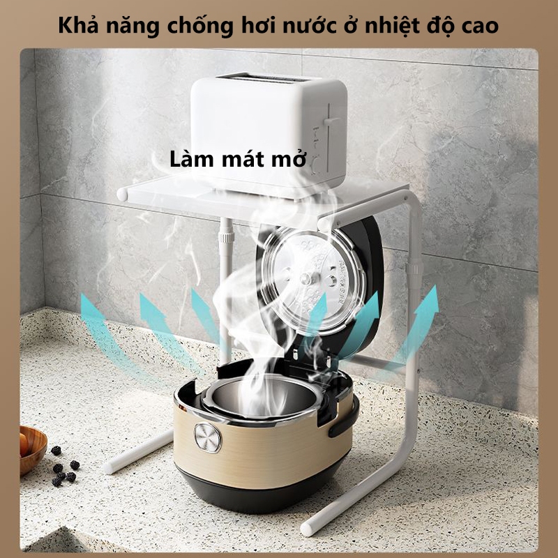Kệ để xoong nồi nhiều tầng 2 màu sắc 2 tầng có thể điều chỉnh-Kệ Nhà Bếp Kệ Giá Để Xoong Nồi Chảo  Có Thể Điều Chỉnh, Dù