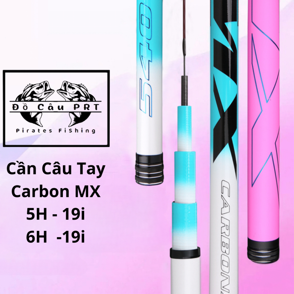 Cần Câu Tay Carbon MX 19i 5H Chính hãng - Tặng Kèm Ngọn Phụ