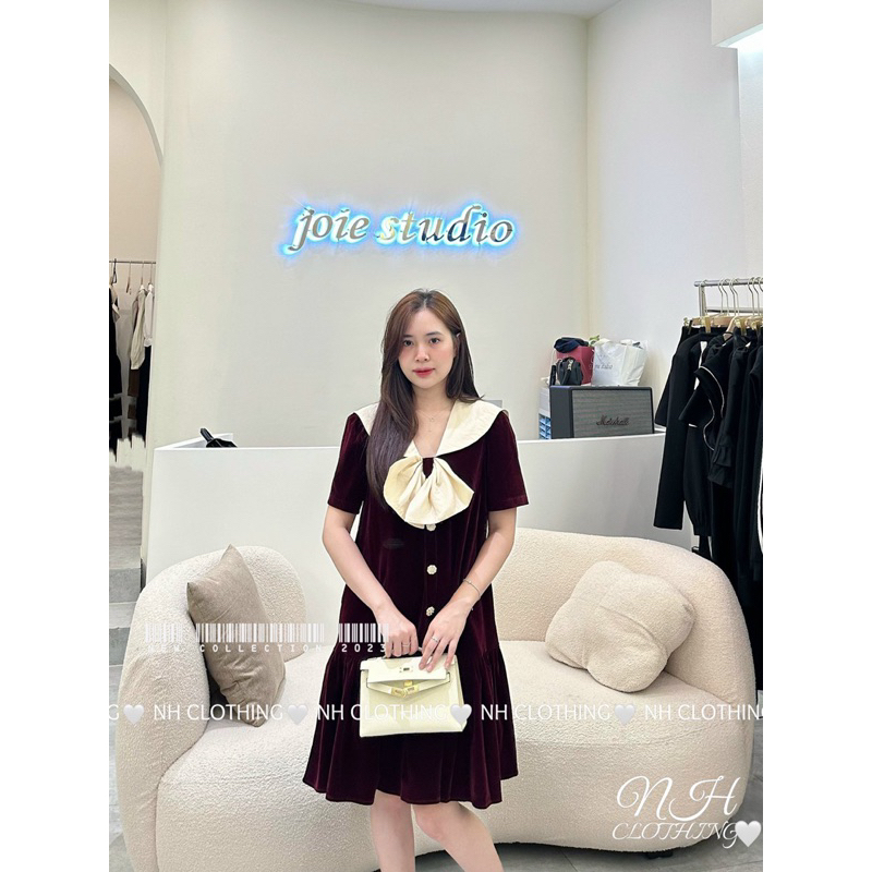 Váy nhung nơ hot hit