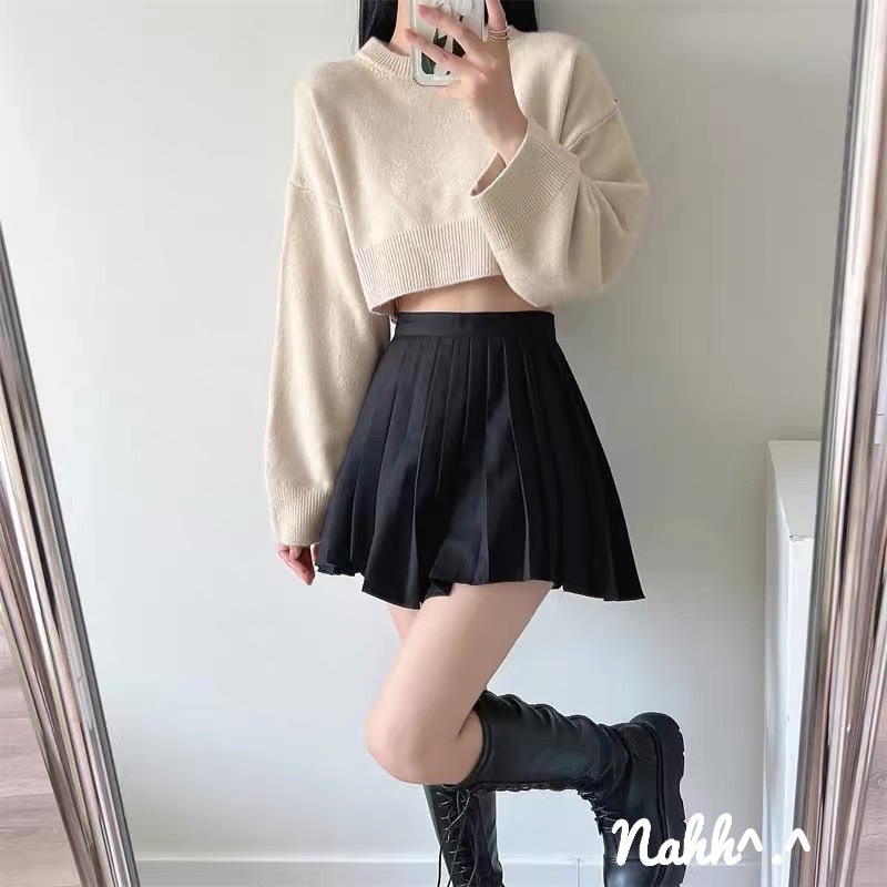 Áo len croptop trơn dài tay - Springgirl - Aolencroptoptron786_P13k16