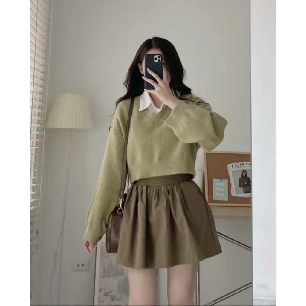 Áo len cổ tim crotop - Springgirl - Aolencotim532_P0K37