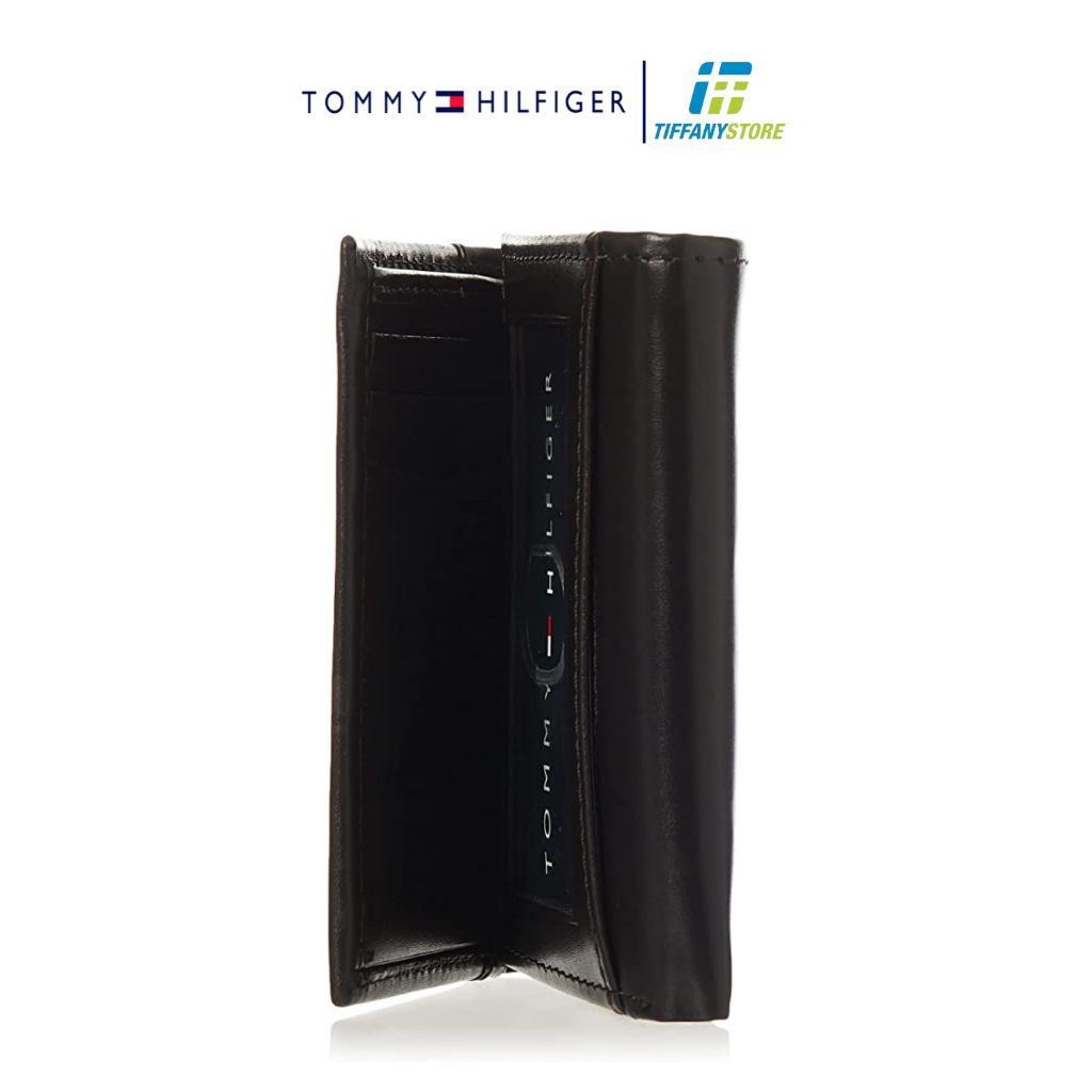 Ví nam Tommy Hilfiger Mens Cambridge Trifold Wallet Brown 5676, Ví đứng gập ba - Hàng chính hãng - Nhập tại Mỹ