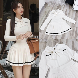 SET CHÂN VÁY XẾP LY KEM CHANG CHANG