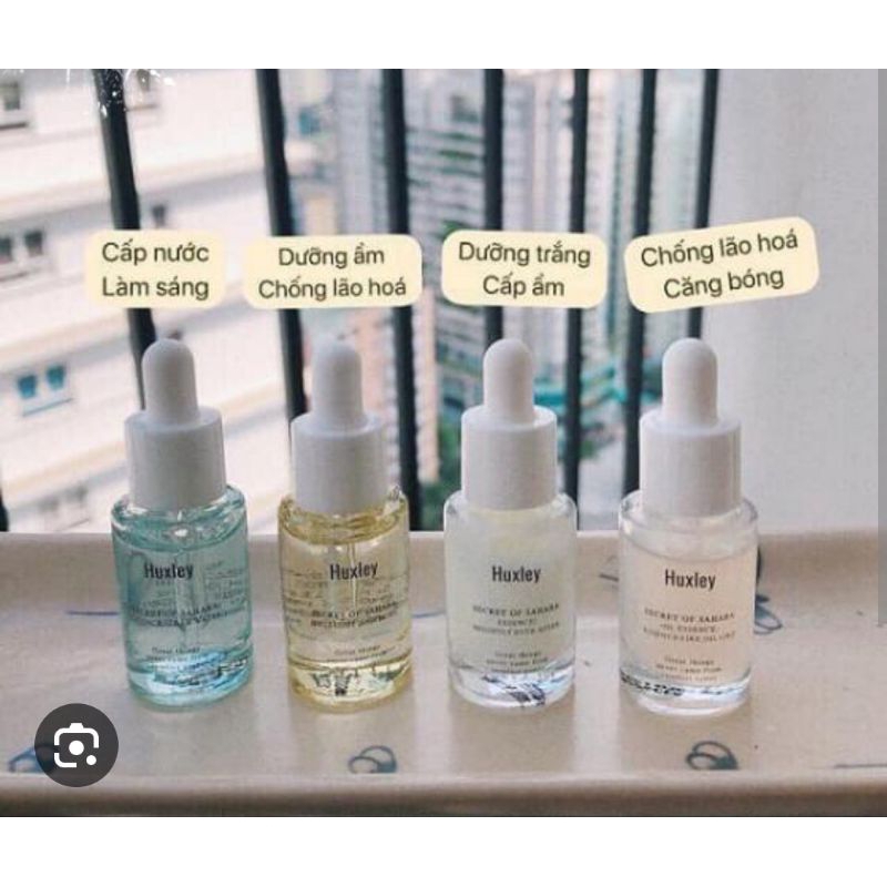 SET DƯỠNG DA TINH CHẤT HUXLEY MINI DELUXE COMPLETE 4 CHAI 5ML