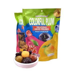 Combo 5 gói ô mai xí muội 5 vị colorful plum 408g, ô mai mix vị xí muội trái cây, dẻo giòn chua ngọt vừa phải
