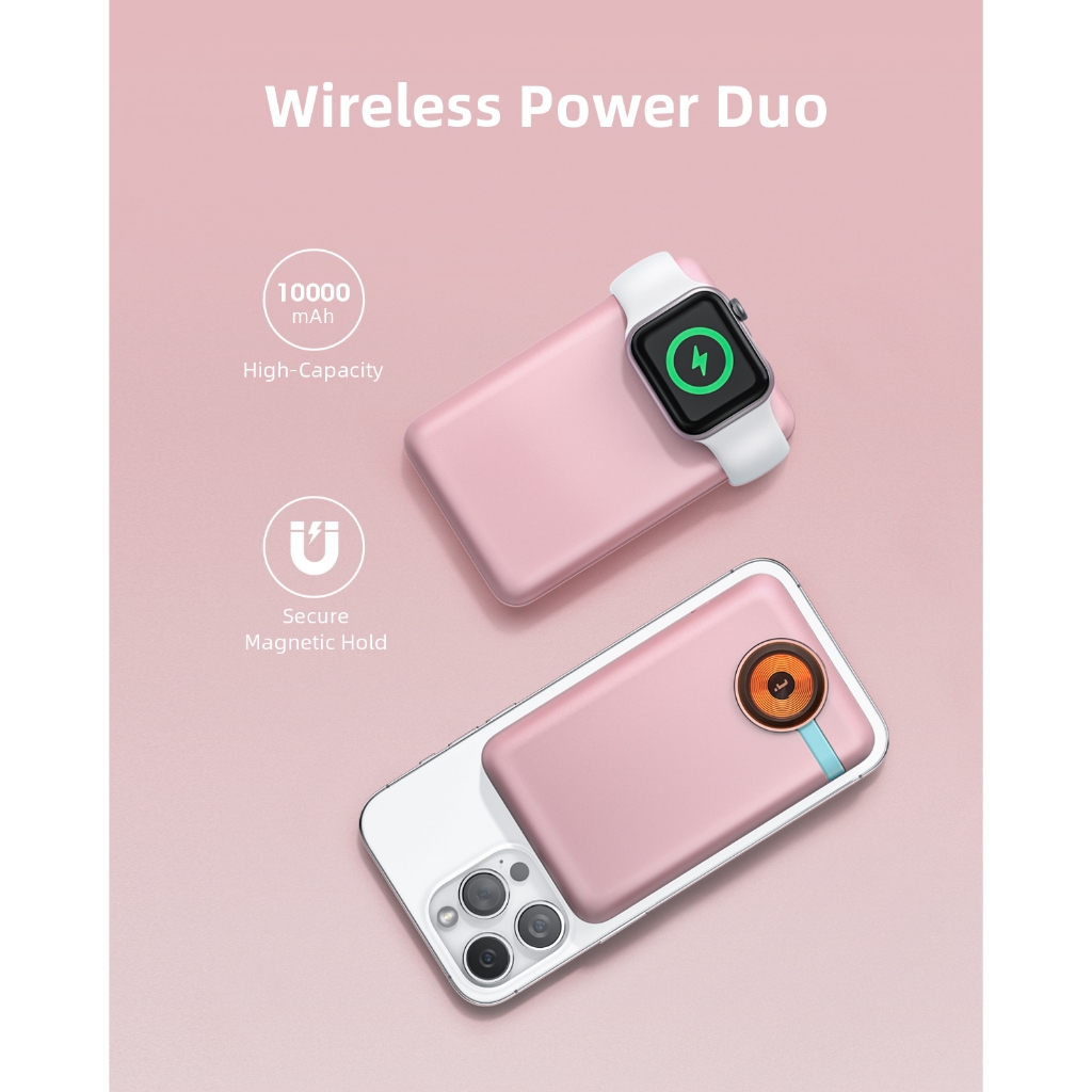 Pin Sạc Dự Phòng Không Dây Innostyle Powermag Duo 2-in-1 10000mAh - Thiết kế nhỏ gọn, sạc không dây