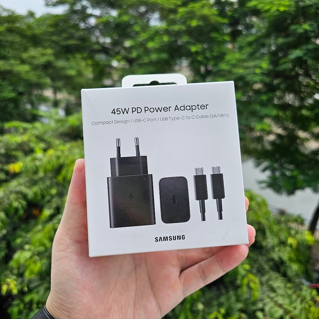 Bộ sạc nhanh 45W Samsung chính hãng FULLBOX dây 5A 1m8 - Bảo hành 12T - GalaxyShopVN