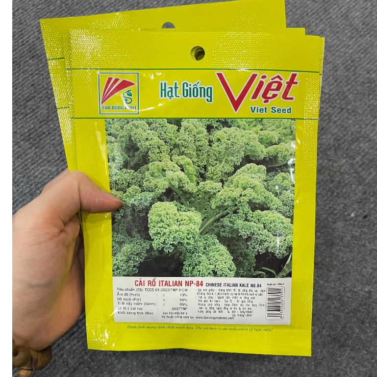 Hạt giống Cải KALE Xanh  gói 2gram hàng chính hãng công ty đóng gói