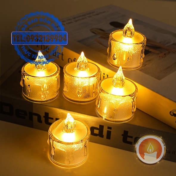 Nến điện tử trong suốt tealight [KÈM SẴN PIN]
