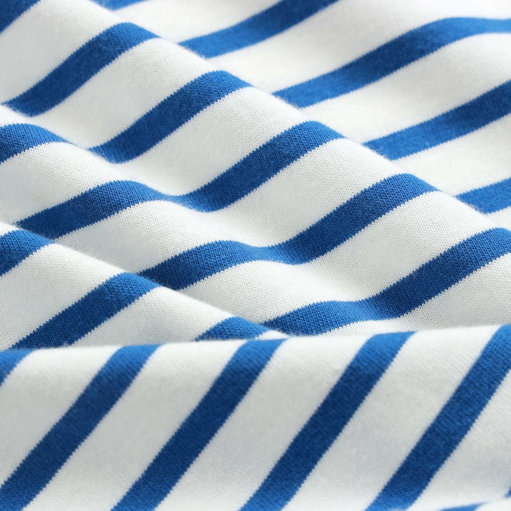 Striped T-shirt áo thun cotton nam nữ tay ngắn sọc cổ tròn