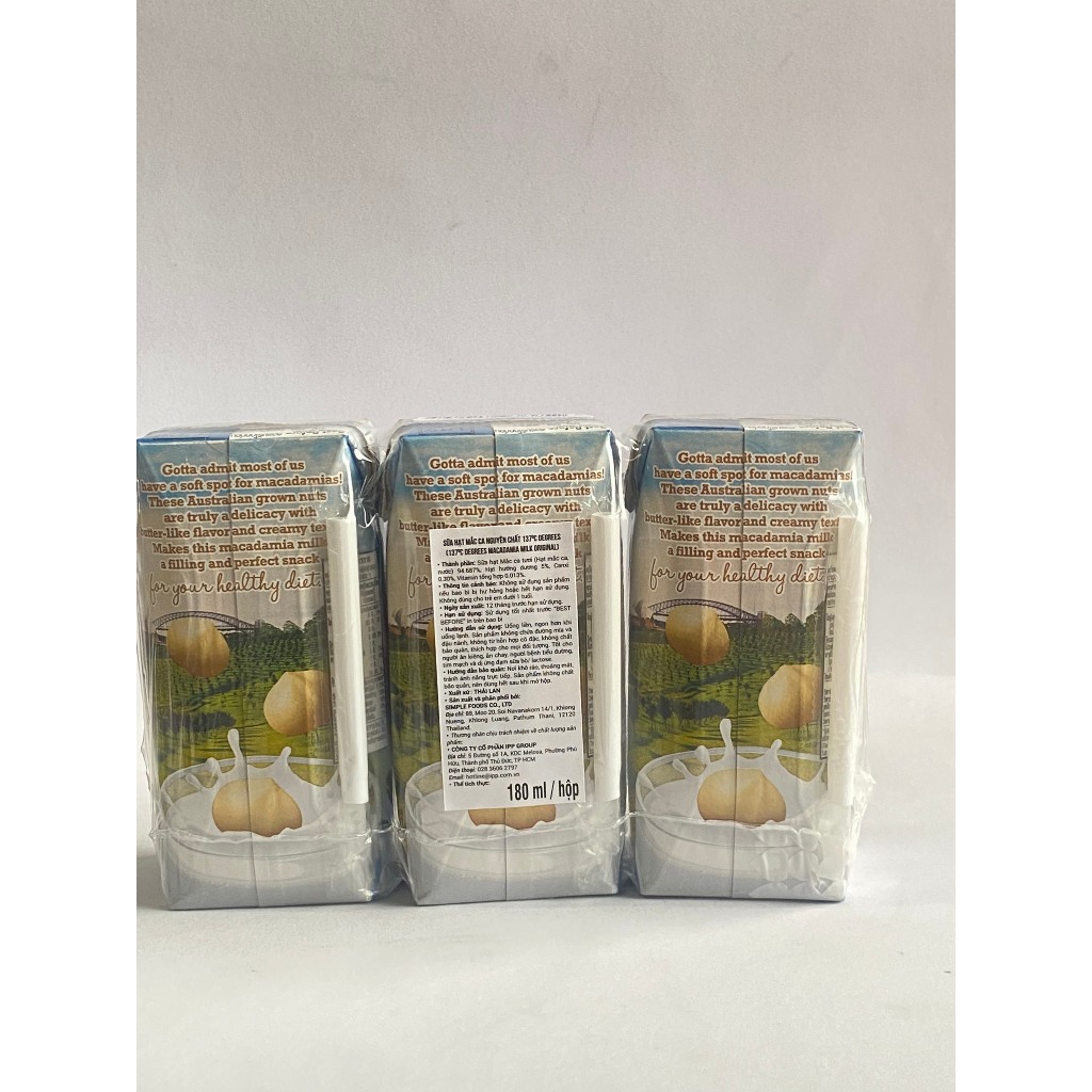 Sữa Hạt Macca Nguyên Chất 137 Degrees 180ml  Nhập Khẩu Thái Lan