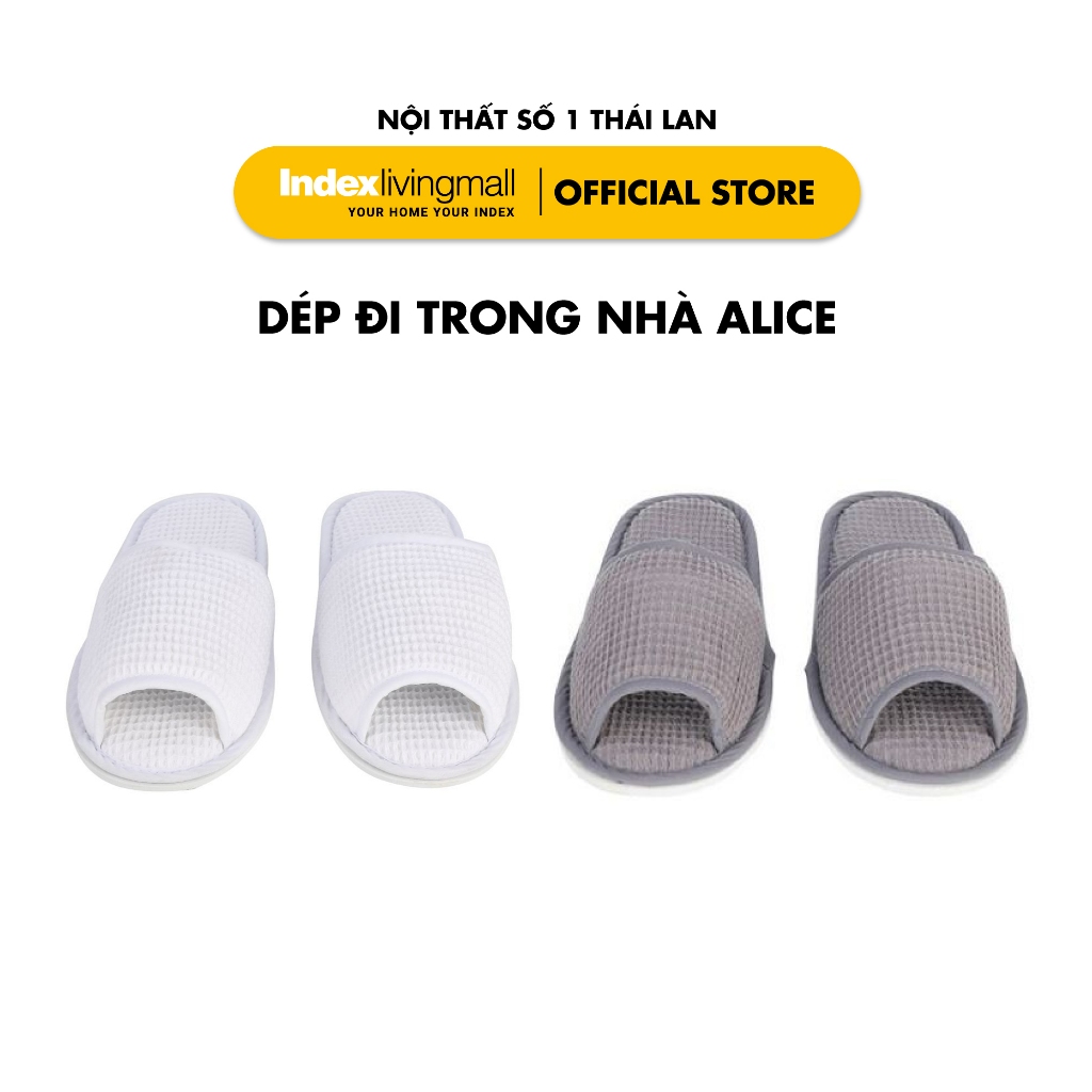 Dép đi trong nhà ALICE 100% Cotton 22 x 29 x 6cm | Index Living Mall | Nhập khẩu Thái Lan