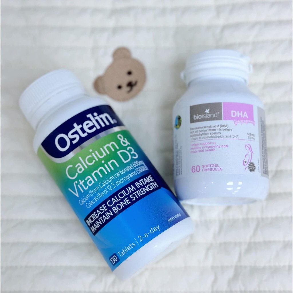 Viên uống Ostelin Calcium & Vitamin D3 bổ sung canxi và vitamin d3130 viên cho mẹ bầu