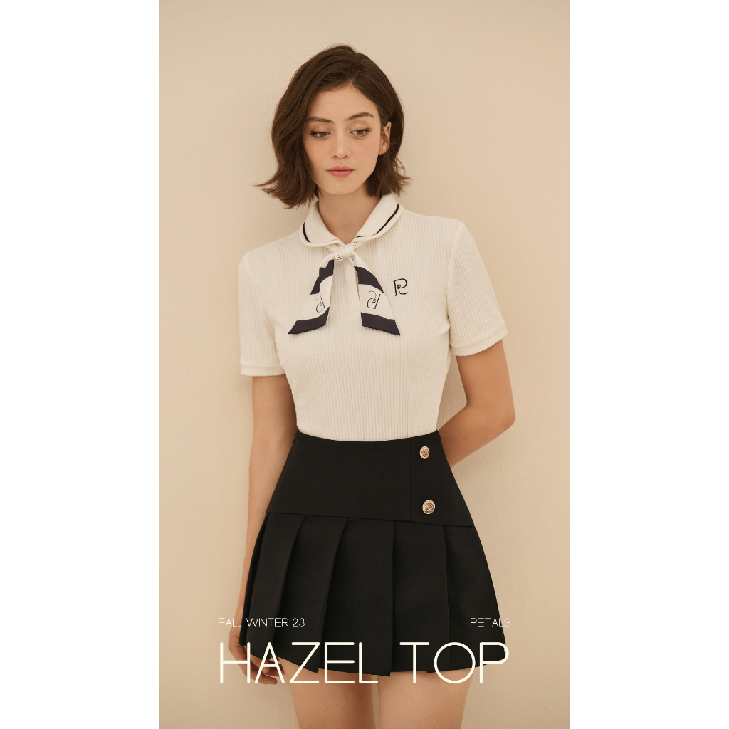 JOIE DES ROSES - Áo len gân cổ polo Hazel Top