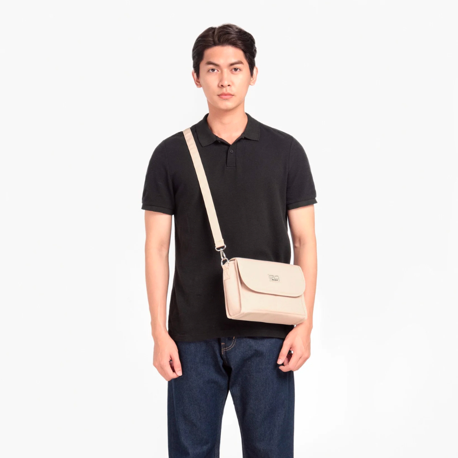 Túi đeo chéo BAMA New Basic Shoulder Bag NB207 nắp gập trượt nước thời trang