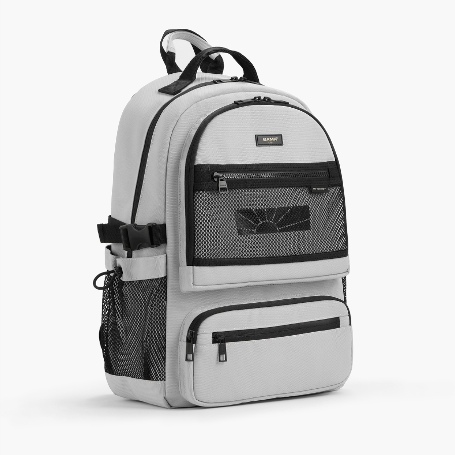 [TẶNG KÈM 1 SET PIN CÀI] Balo BAMA Mesh Fabric Backpack MF102 chống nước chống sốc đựng laptop 15.6 inch