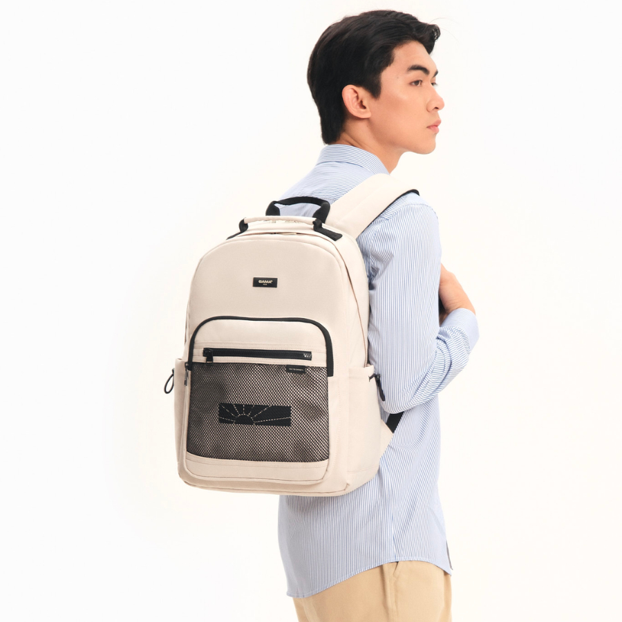 [TẶNG KÈM 1 SET PIN CÀI] Balo BAMA Mesh Fabric Backpack MF103 chống nước chống sốc đựng laptop 13 inch