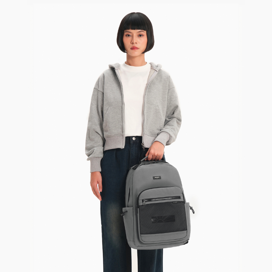 [TẶNG KÈM 1 SET PIN CÀI] Balo BAMA Mesh Fabric Backpack MF103 chống nước chống sốc đựng laptop 13 inch