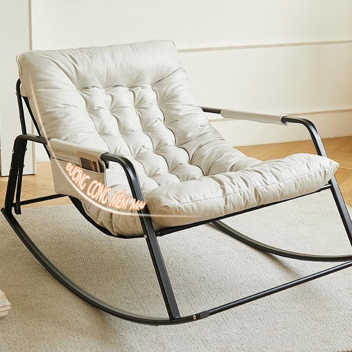 Ghế bập bênh đôi có gác chân, ghế sofa lười thư giãn phong cách Hàn Quốc | BigBuy360 - bigbuy360.vn