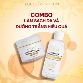 Bộ sản phẩm làm sạch và dưỡng trắng Yococi 1 tẩy trang 100g + 1 kem face 20g
