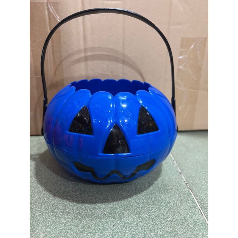 Giỏ bí Ngô đựng kẹo và trang trí Halloween 19cm nhiều màu