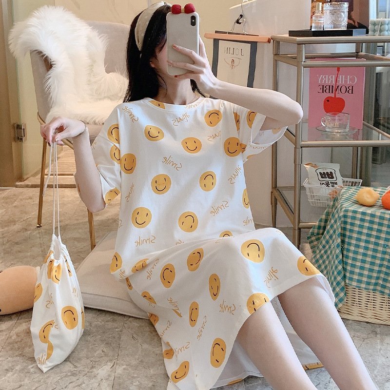 ̣̣̣̣̣̣ Váy ngủ cute trẻ trung họa tiết rễ thương xinh xắn HT021 🧅 Váy ngủ mặc nhà