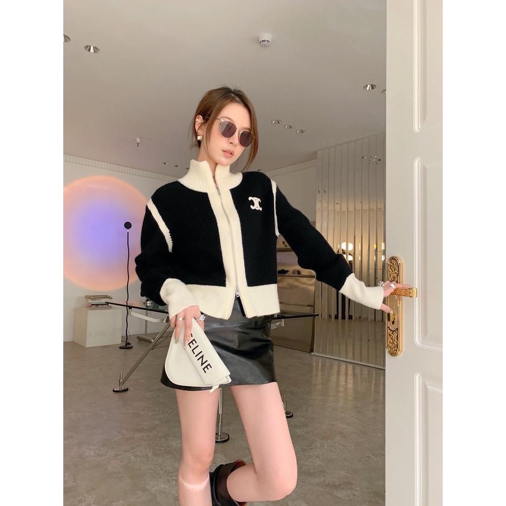 EMPINKCLOTHING - ÁO KHOÁC CDG DỆT KIM HỌA TIẾT CE.LI.NE01