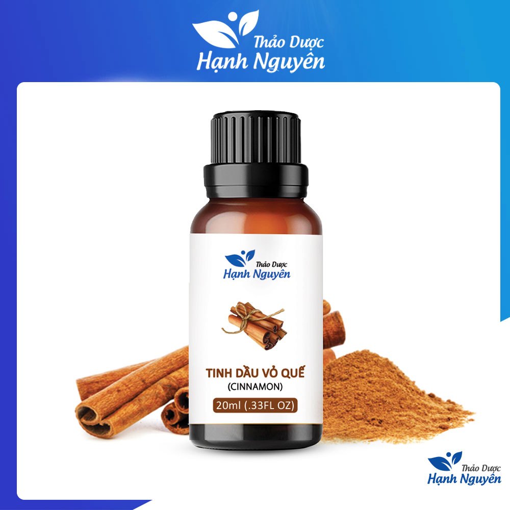 Tinh dầu Quế nguyên chất 20ml, thơm phòng, đuổi côn trùng, khử mùi hôi - Thảo dược Hạnh Nguyên