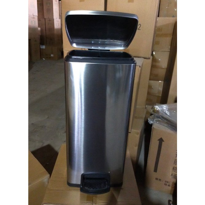 THÙNG RÁC INOX ĐẠP CHÂN HÌNH VUÔNG 30L