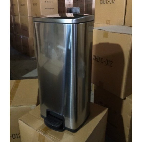 THÙNG RÁC INOX ĐẠP CHÂN HÌNH VUÔNG 30L