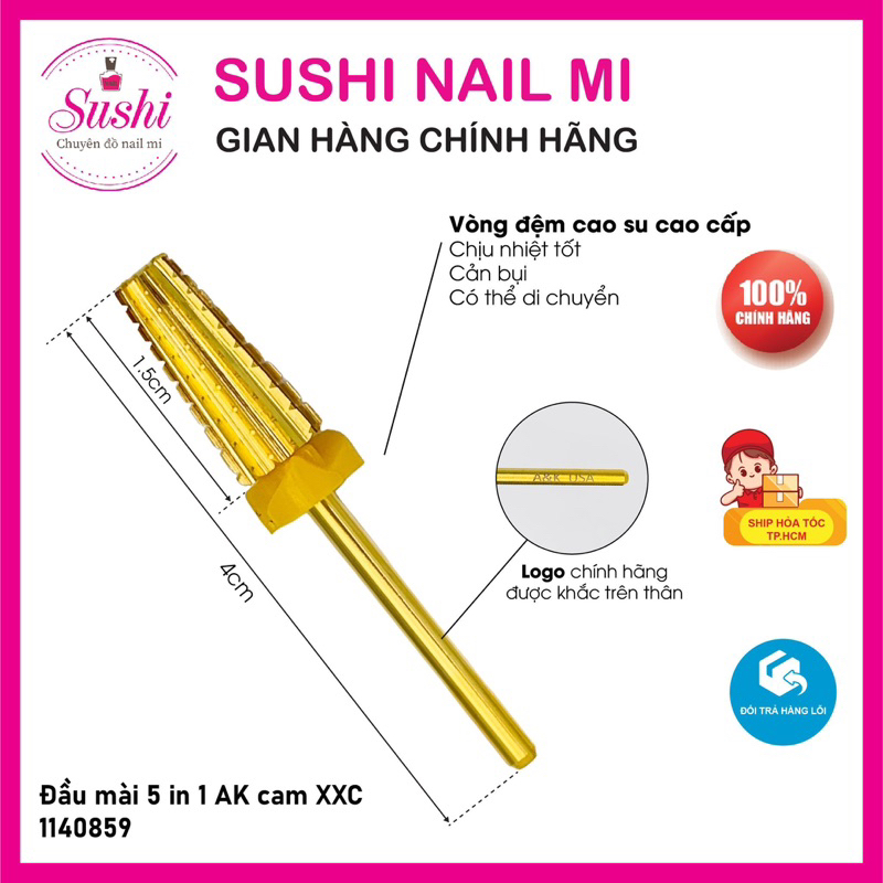 Đầu mài 5 in 1 AK USA - Sushi nail mi