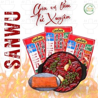 Gói lẩu cay tứ xuyên SANWU gia vị lẩu hoàn chỉnh chuẩn tàu