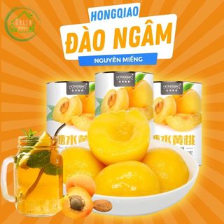 1 thùng 6 lon đào ngâm nguyên miếng - hoa quả ngâm (thùng 6 lon)