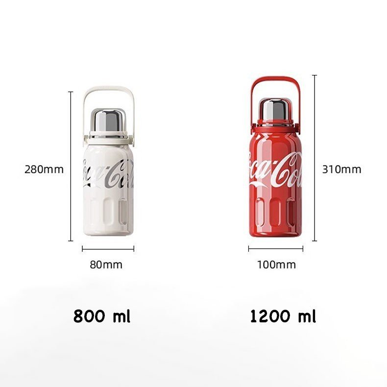 Bình giữ nhiệt Coca Cola 800ml,1200ml 2 màu trẻ trung dùng hàng ngày,đựng trà, nước, quà tặng