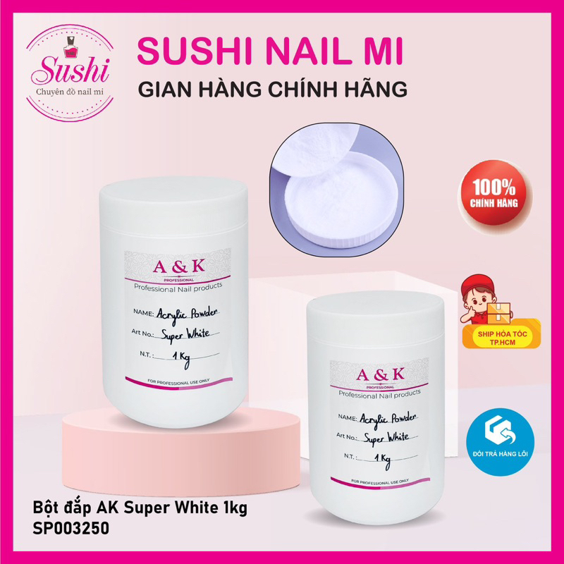 Bột đắp móng A&K 500g chuyên dụng cho nail  - Sushi nail mi