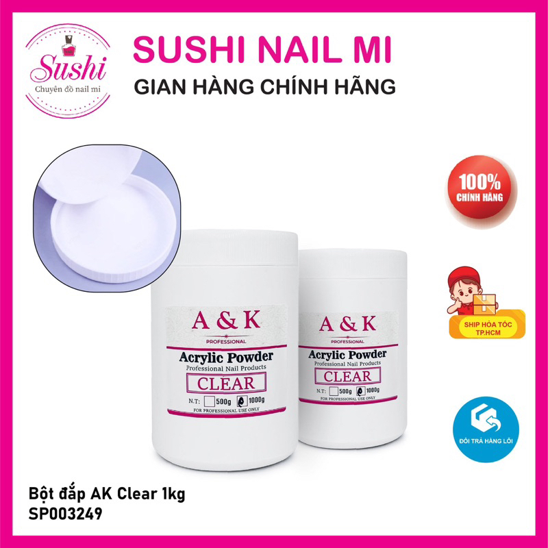 Bột đắp móng A&K 500g chuyên dụng cho nail  - Sushi nail mi