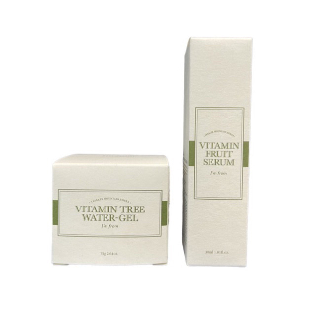 COMBO Cấp Nước Sáng Da I'm From Kem Dưỡng Vitamin Tree Water Gel 75g + Vitamin Fruit Serum 30ml