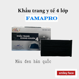 Khẩu Trang Y Tế - Màu Đen 4 lớp (Hộp 50 cái)